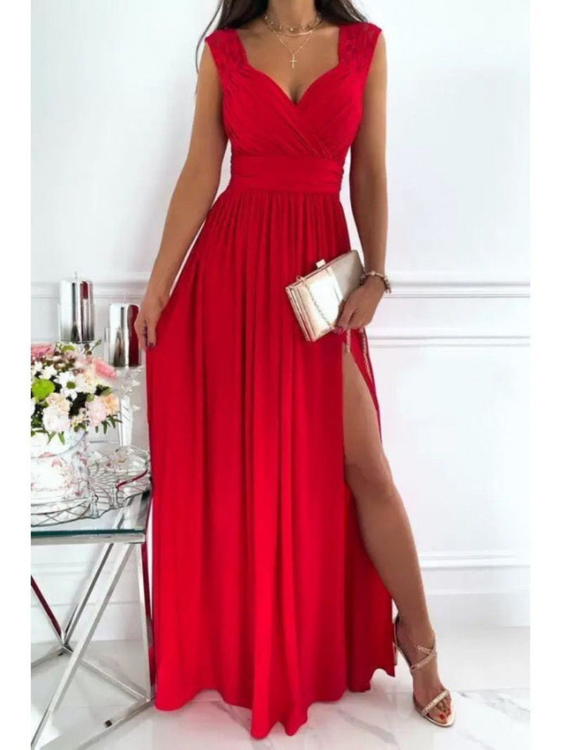 Robe Fendue Style Européen-Américain