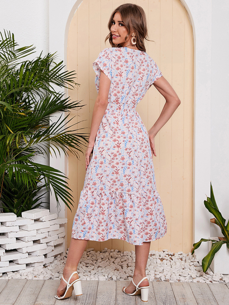 Robe Longue Évasée en Chiffon