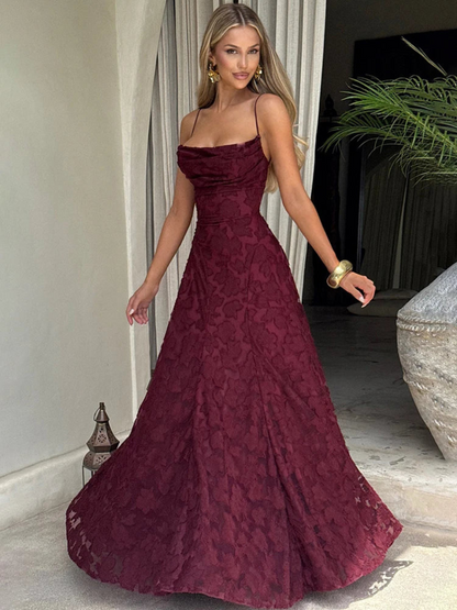 Robe d'Été Femme Dos Nu en Chiffon Élégante