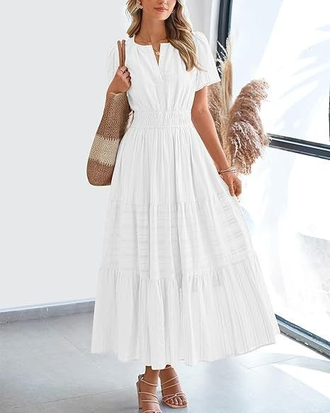 Robe Volantée à Manches Ballon