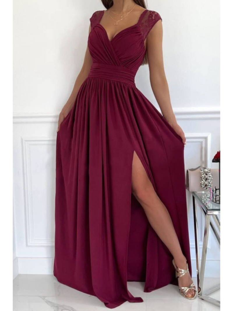 Robe Fendue Style Européen-Américain