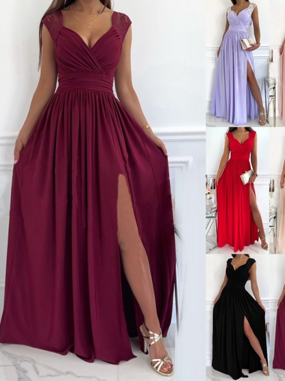 Robe Fendue Style Européen-Américain