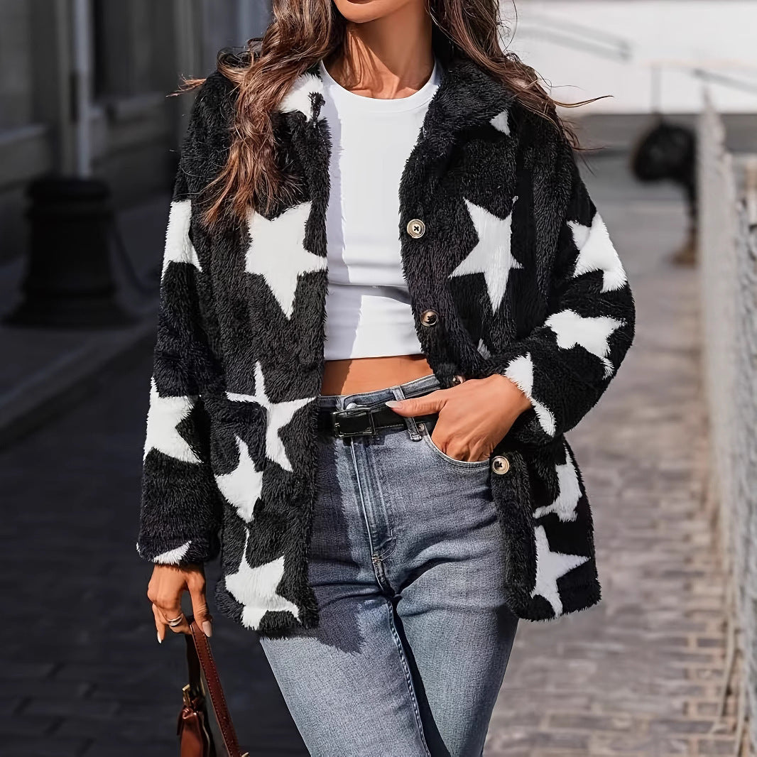 Manteau peluche double-face