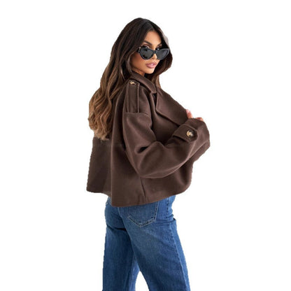 Manteau Court Femme en Laine