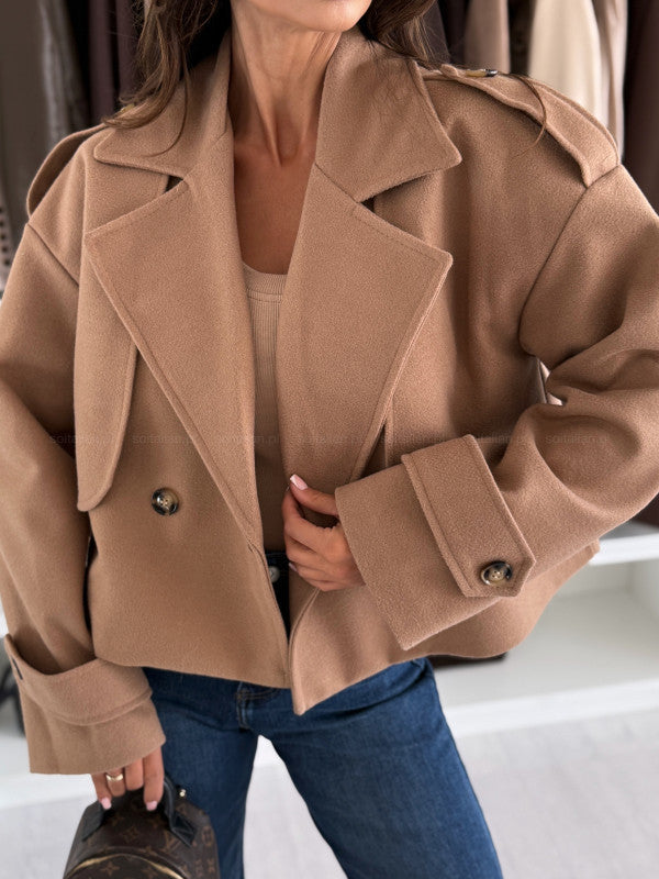Manteau Court Femme en Laine